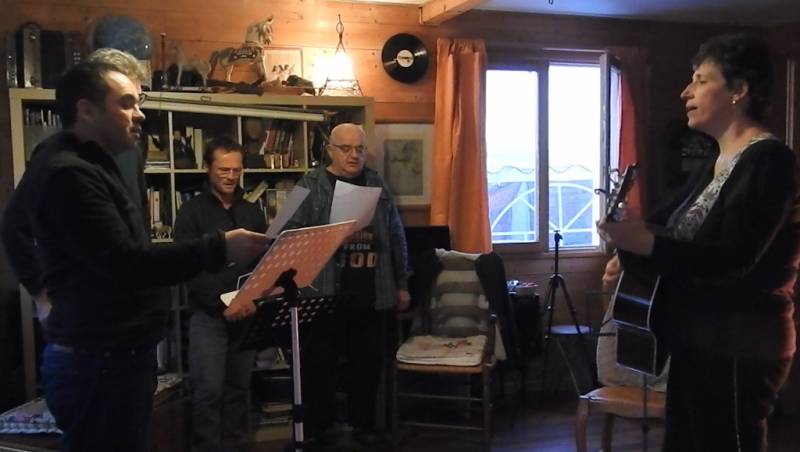 Travail de la mise en place, voix ensemble et en réponse. - Jam Hall