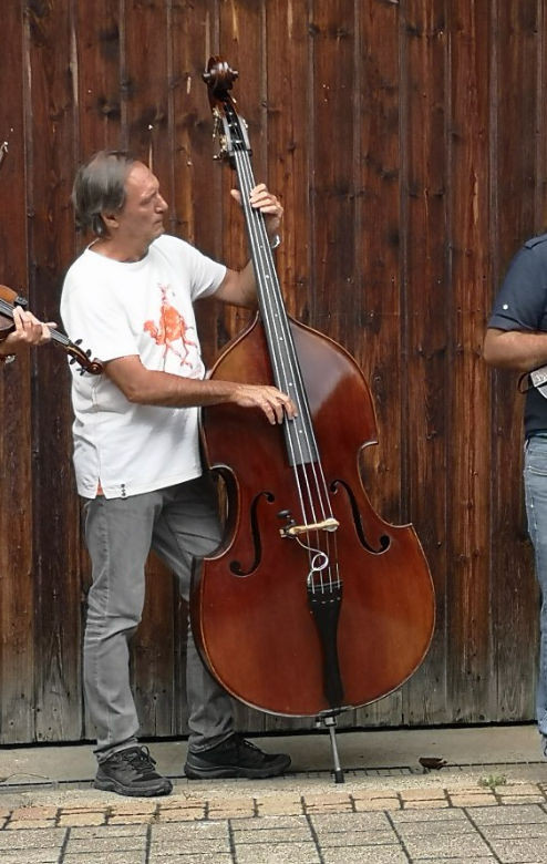 Alain Kempf, upright bass. - Jam Hall