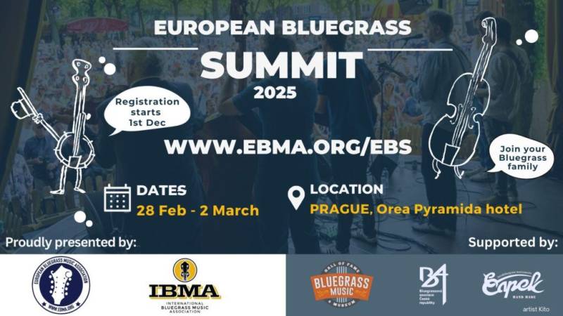 Sommet Européen du bluegrass 2025 à Prague avec EBMA.