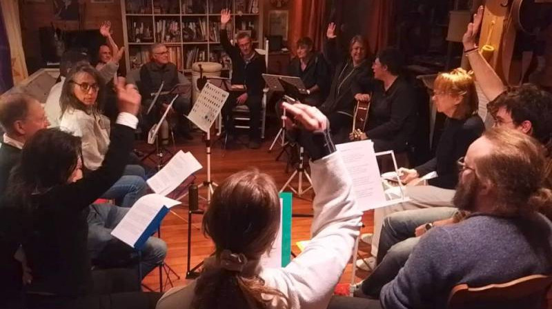 Stage de chant Bluegrass en harmonies vocales avec Mathilde Cousin.